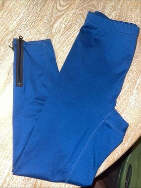 Hue M Leggings blue with zipper